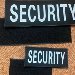Black Security Hook & Loop Jacket Patch Set